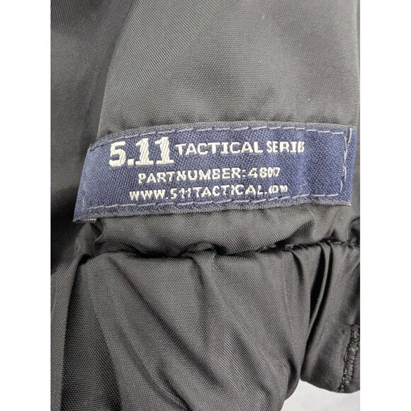 5.11 Tactical Series Jacket Mens Large Black Fleece Zip Off Sleeves Vest 48037 - Picture 13 of 13